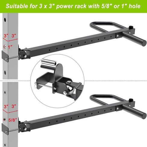 SELEWARE Heavy Duty Adjustable Jammer Arms Lever Arms - 600 lbs Capacity, Alloy Steel, Fits 2'' x 2'' and 3'' x 3'' Power Racks with 5/8" or 1" Holes, Home Gym Strength Training, Compatible with 2" Olympic Plates in Saudi Arabia