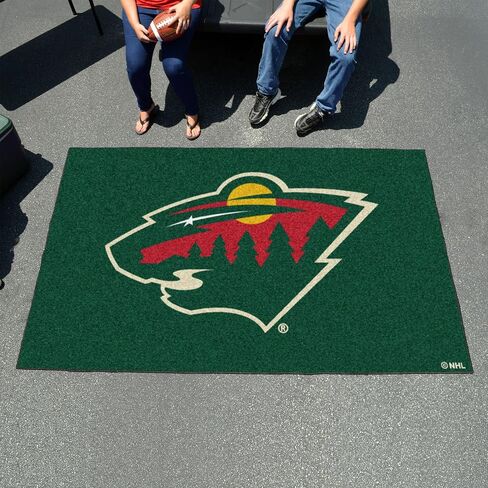 FANMATS - 10269 NHL Minnesota Wild Nylon Face Hockey Puck Rug 27" diameter in Saudi Arabia