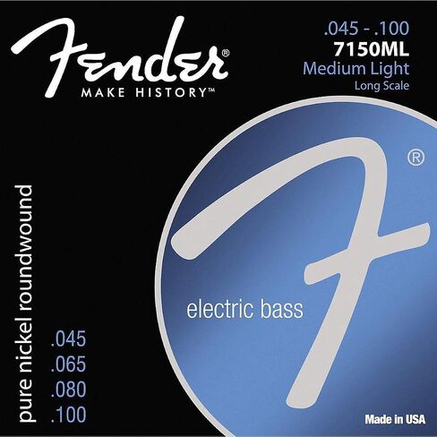 Fender Original 7150 Bass Strings, Pure Nickel Roundwound, Long Scale, 7150M .045-.105 in Saudi Arabia