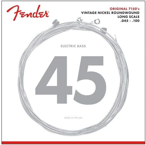 Fender Original 7150 Bass Strings, Pure Nickel Roundwound, Long Scale, 7150M .045-.105 in Saudi Arabia