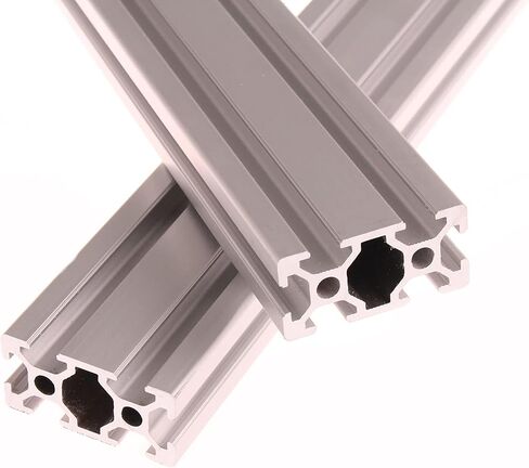 CNCYEAH الألومنيوم الشخصي النتوء 2040 1000 متر 2 قطعة T فتحة المعايير الأوروبية بأكسيد CNC أجزاء الطابعة ثلاثية الأبعاد الألومنيوم الأوروبي النتوء السكك الحديدية الخطية للطابعة ثلاثية الأبعاد DIY الفضة in Kuwait