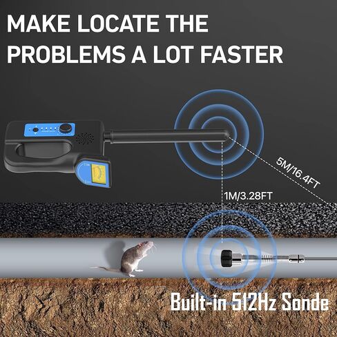 Anysun Pipe Locator 512 هرتز، محدد موقع المجاري، محدد موقع الصرف الصحي، محدد موقع كاميرا الصرف الصحي لجميع كاميرات فحص الأنابيب 512 هرتز من العلامة التجارية Anysun HBUDS in Kuwait