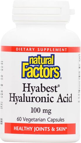 Natural Factors - Hyabest Hyaluronic Acid, Supports Healthy Joints & Skin, 60 Vegetarian Capsules in Saudi Arabia