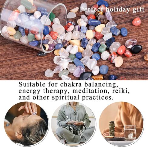 FUTUREPLUSX 1LB أحجار الكوارتز متنوعة، الصخور الطبيعية هبطت الأحجار الكريمة 0.3-0.4 بوصة رقائق هبطت لتزيين المنزل المزهريات ريكي التأمل in Kuwait