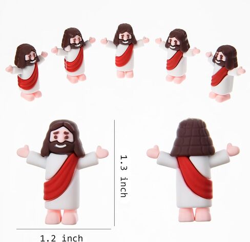 60 Pcs Little Jesus Figurine Miniature Jesus Doll Tiny Jesus Figurine to Hide and Seek Classic Religious Gifts Christ Savior Jesus for Sunday Easter Eggs Stuffers Baptism Gift (60,Purple) in Saudi Arabia