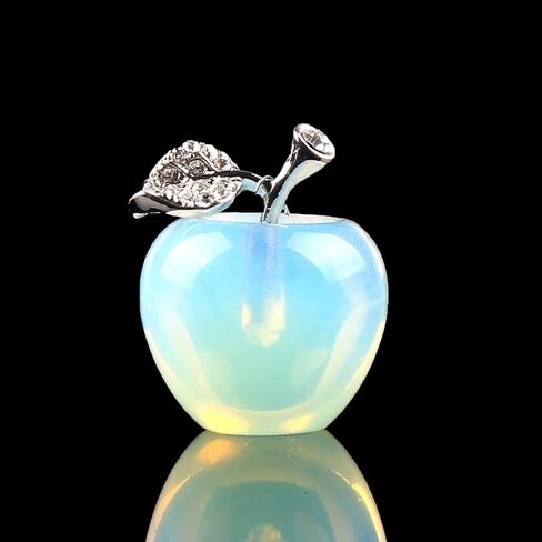 30mm Cherry Quartz Carved Crystal Apple Statue Desk Decor Collectible Figurine in Saudi Arabia