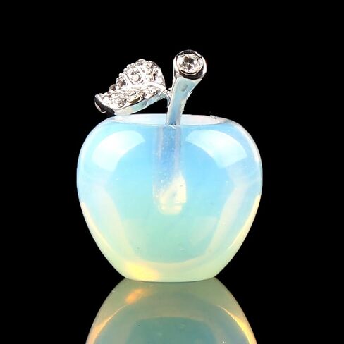 30mm Cherry Quartz Carved Crystal Apple Statue Desk Decor Collectible Figurine in Saudi Arabia
