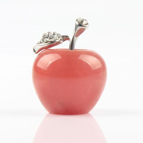 30mm Cherry Quartz Carved Crystal Apple Statue Desk Decor Collectible Figurine in Saudi Arabia