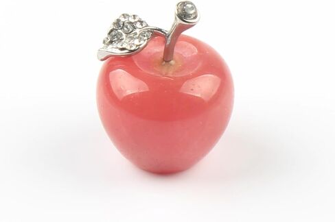30mm Cherry Quartz Carved Crystal Apple Statue Desk Decor Collectible Figurine in Saudi Arabia