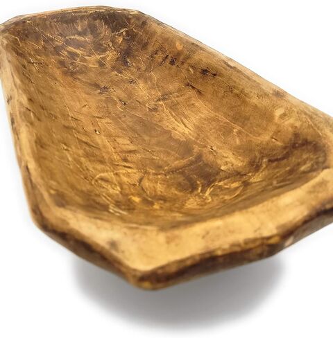 وعاء تزيين خشبي ريفي مقاس 17 بوصة - 20 بوصة - وعاء عجين فريد من نوعه - القرن الكبير in Kuwait