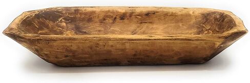 وعاء تزيين خشبي ريفي مقاس 17 بوصة - 20 بوصة - وعاء عجين فريد من نوعه - القرن الكبير in Kuwait