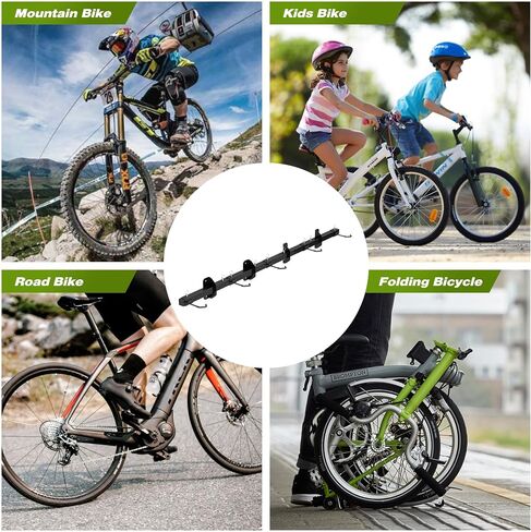 Bike Storage Rack with Shelf, Bike Wall Mount Garage Stand, Bike Hanger Storage Bicycles Hanger Hooks Bike Hooks for Garage Organizer in Saudi Arabia