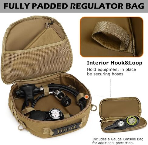 Scuba Regulator Bag Padded Diving Regulator Protective Case Diving Snorkeling Gear Storage Carry Pouch in Saudi Arabia