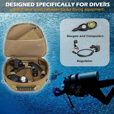 Scuba Regulator Bag Padded Diving Regulator Protective Case Diving Snorkeling Gear Storage Carry Pouch in Saudi Arabia