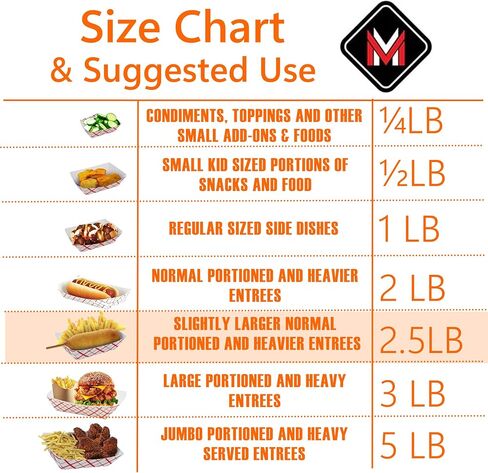 Mr Miracle Paper Food Trays, Kraft Paper. Medium (2.5LB). 50 Pack, Disposable, Recyclable Serving Boats.For Condiments, Snacks & Concession Food, Grease Ressistant in Saudi Arabia