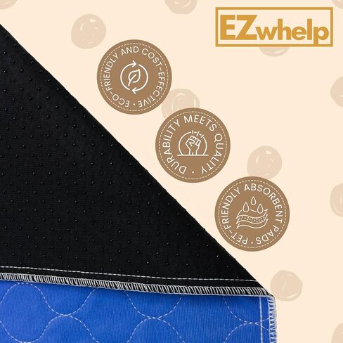 EZwhelp، وسادات سريعة الجفاف - 34 × 36 4 عبوات + وسادة إضافية 18 × 24 بوصة. الحل النهائي لليالي الجافة: امتصاص عالي، قابل لإعادة الاستخدام، ومقاوم للماء، حماية من التبول اللاإرادي وسلس البول لجميع الأعمار. in Kuwait