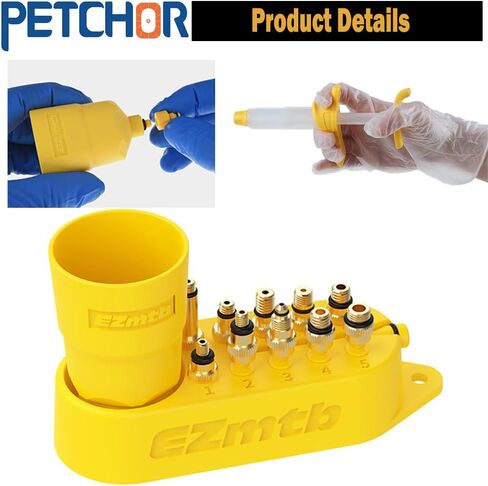 مجموعة تنزف فرامل الدراجة، مجموعة تنزف الزيوت المعدنية لفرامل القرص، مجموعة تغيير الفرامل المعدنية لزيت الدراجة الجبلية لشيمانو تيكترو ماجورا سرام أدوات إصلاح فرامل الدراجة الجبلية MTB in Kuwait