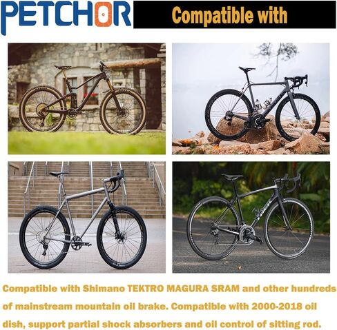 مجموعة تنزف فرامل الدراجة، مجموعة تنزف الزيوت المعدنية لفرامل القرص، مجموعة تغيير الفرامل المعدنية لزيت الدراجة الجبلية لشيمانو تيكترو ماجورا سرام أدوات إصلاح فرامل الدراجة الجبلية MTB in Kuwait