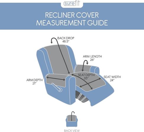 غطاء كرسي من الألياف الدقيقة المقاومة للانزلاق من شركة SURE FIT Furniture Friend بلون الشوكولاتة in Kuwait
