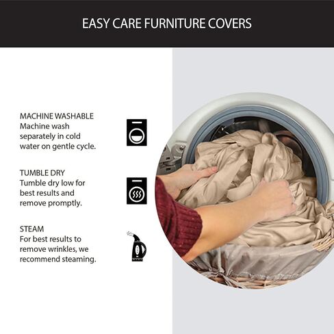 غطاء كرسي من الألياف الدقيقة المقاومة للانزلاق من شركة SURE FIT Furniture Friend بلون الشوكولاتة in Kuwait