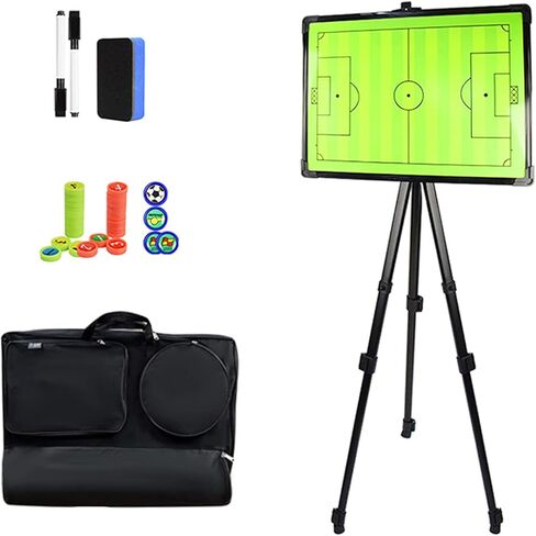 لوحة تدريب كرة القدم، لوحة تدريب كرة القدم، 23.6 بوصة × 17.7 بوصة، لوحة تدريب مغناطيسية مع حامل ثلاثي الأرجل، ممحاة جافة، قلم تحديد، مغناطيس، مجموعة الحافظة الإستراتيجية للوحة التكتيكية in Kuwait