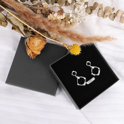 Small Jewelry Boxes, 3.5x3.5x1 Inch Jewelry Gift Boxes, Velvet Sponge Cardboard Gift Boxes for Jewelry Earrings Necklaces Bracelets(40 Pack Black) in Saudi Arabia