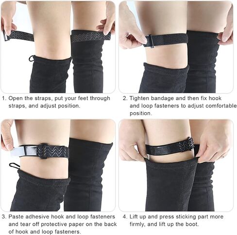 Knee Boots Straps, 2pcs Knee Boots Straps Anti‑Slip Boots Fixed Belt Straps with 4pcs Adhesive Tapes in Saudi Arabia