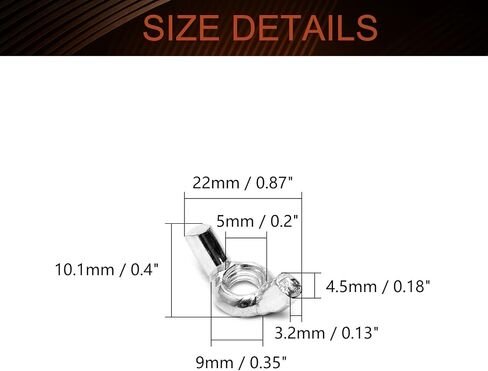 MroMax 10Pcs M6 Butterfly Wing Nuts Carbon Steel Zinc Plated Wing Nuts Silver Hand Twist Tighten Ear Butterfly Nut Fasteners Parts Metric for Mechanical Electronic Furniture Decoration in Saudi Arabia