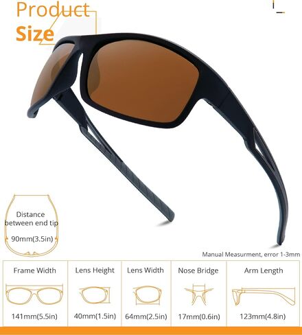 TAC Polarized Sports Sunglasses Shades for Men Women Baseball Softball Cycling Running Fishing Outdoor UV protection in Saudi Arabia