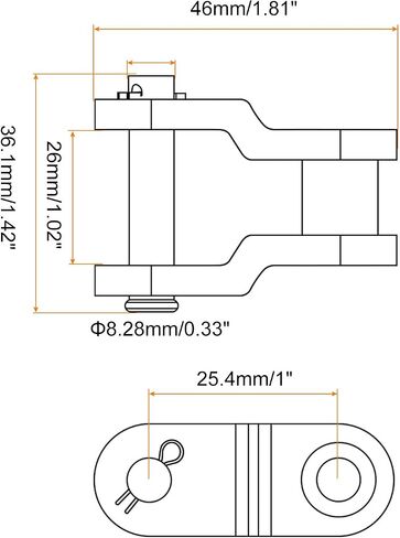 uxcell 8Pcs 16B-1 Chain Offset Half Link Roller 25.4mm Pitch Carbon Steel Master Connector Links for 16B-1 Chain in Saudi Arabia
