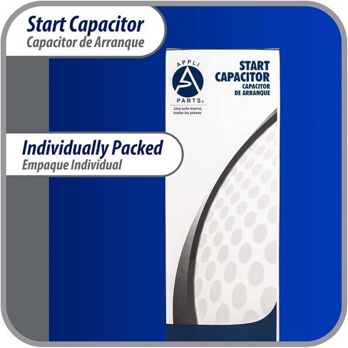 Appli Parts motor start capacitor 189-227 Mfd (microfarads) uF 330 VAC universal fit for electric motor applications 1-3/4 in Wide 3-3/8 in Height CON-189-330 in Saudi Arabia