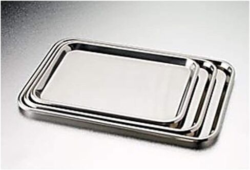 Dukal TEC 4262 Stainless Steel Flat Instrument Tray, 15-1/8" x 10-1/2" x 5/8" in Saudi Arabia