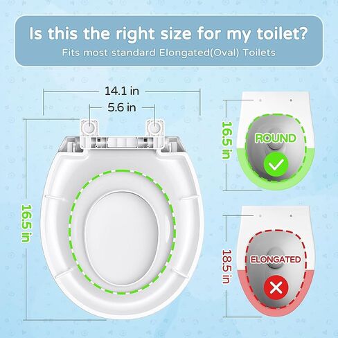 Family toilet seat, Round Toilet Seat with Toddler Seat Built in, Potty Training Toilet Seat Round Fits Both Adult and Child, with Slow Close and Magnets- Round, Easy to Install & Clean, White in Saudi Arabia
