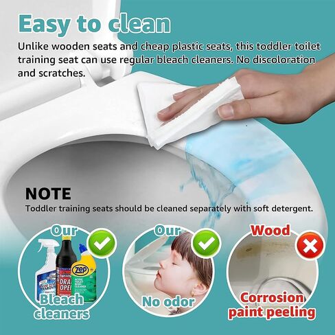 Family toilet seat, Round Toilet Seat with Toddler Seat Built in, Potty Training Toilet Seat Round Fits Both Adult and Child, with Slow Close and Magnets- Round, Easy to Install & Clean, White in Saudi Arabia