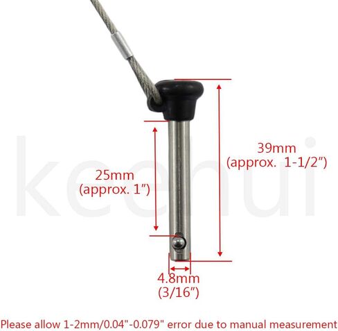 4PIECES of Stainless Bimini top 3/16" Pull pins, Usable Length 1"(25mm), Total length 1-1/2"(39mm) Marine Hardware in Saudi Arabia