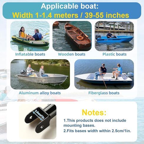 قمة بيميني للقارب القابل للنفخ جون بوت من الألومنيوم (العرض 3.3-4.6 قدم)، 2 ملحقات مظلة ظل الشمس مع أحذية تخزين 63 بوصة طول × 39 بوصة - 55 بوصة عرض × 43.3 بوصة ارتفاع in Kuwait