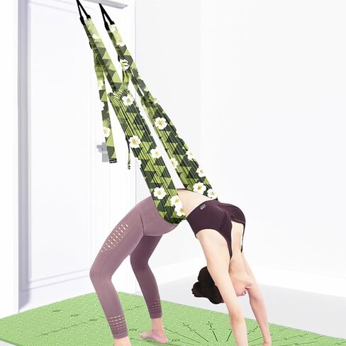 حزام اليوغا الممتد، حزام اللياقة البدنية لليوجا مع مرساة الباب، مدرب المرونة الخلفي، حزام التمدد، تمرين تمدد الساق، الأفضل للتمدد اليومي للعلاج الطبيعي والرقص واليوجا الجوية in Kuwait