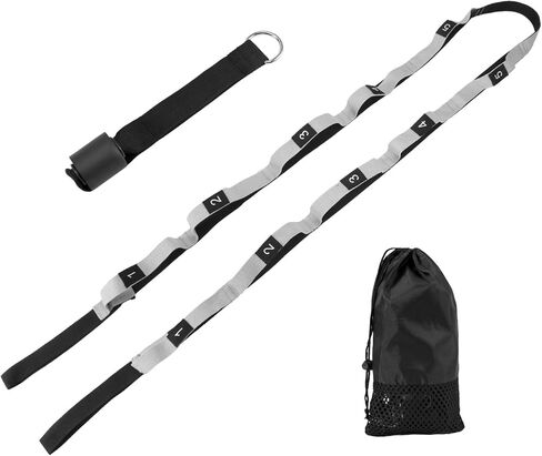 Yoga Stretch Strap With Loops, Flex Stretching Strap, Fascia Stretcher Adjustable With Multiple Loops For Physiotherapy, Pilates, Dance, Gymnastics in Saudi Arabia