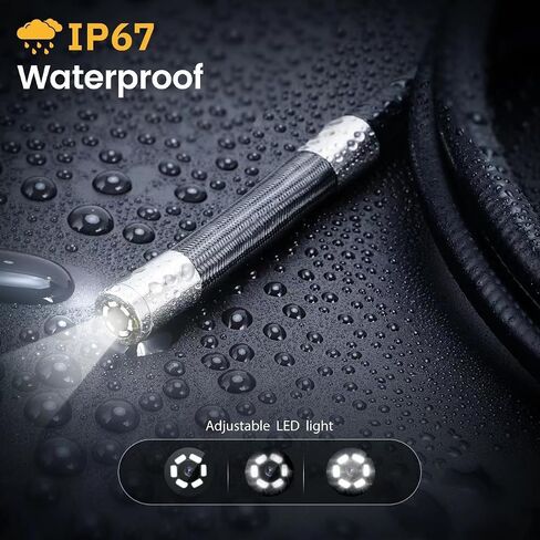 Two-Way 210°Articulating Borescope - JESERAL 5" HD 1080P Inspection Camera Screen with Light, Endoscope Camera with 8.5mm Len IP67 Waterproof Probe, 3X Zoom Borescope Camera with Semi-Rigid 5FT Cable in Saudi Arabia