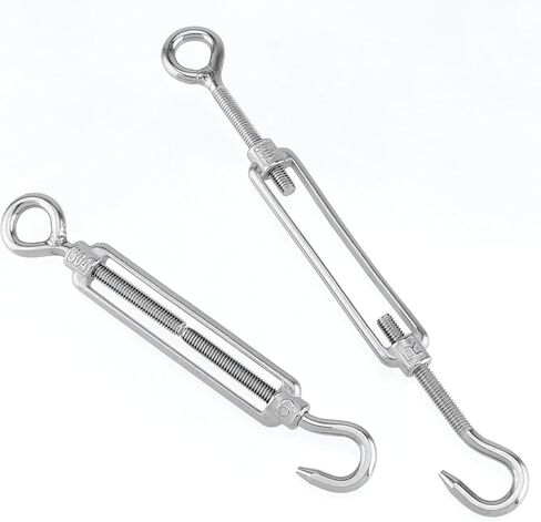 10 قطعة M6 وصلة ربط المقطورة، خطاف وصلة ربط المقطورة من الفولاذ المقاوم للصدأ، خطاف وصلة ربط المقطورة والعين لشد حبل سلك الكابل in Kuwait