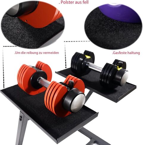 Black-Dumbbell rack, dumbbell rack.dumbbell rack Metal dumbbell weight rack storage rack, dumbbell storage with non-slip pad. Better protection dumbbells, bearing capacity 180LB. in Saudi Arabia