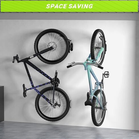 Swivel Bike Wall Mount, Vertical Bicycle Rack for Garage, Wall Mounted Bike Hanger Hook, Hanging Bike Storage Garage Organization, Black in Saudi Arabia