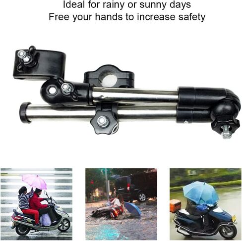 CALIDAKA Umbrella Holder, Bicycle Umbrella Mount Holder 180° / 360° Dual Direction Adjustable Outdoor Bike Umbrella Mount Stand for Bike Electric Bicycle Stroller Wheel Chair in Saudi Arabia