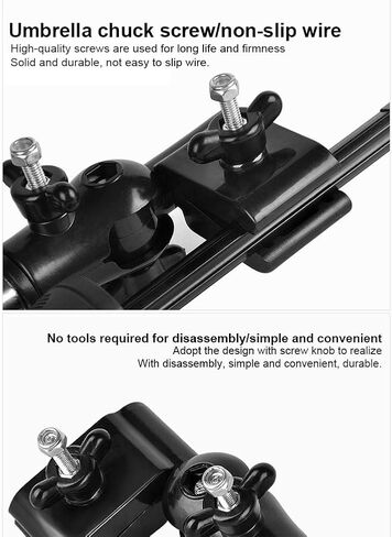 CALIDAKA Umbrella Holder, Bicycle Umbrella Mount Holder 180° / 360° Dual Direction Adjustable Outdoor Bike Umbrella Mount Stand for Bike Electric Bicycle Stroller Wheel Chair in Saudi Arabia