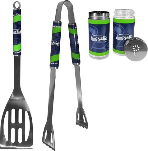 NFL Siskiyou Sports Fan Shop Seattle Seahawks 2pc BBQ Set with Tailgate Salt & Pepper Shakers One Size Team Color in Saudi Arabia