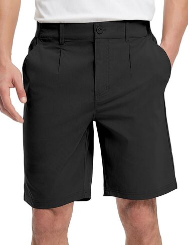 TBMPOY Mens Work Dress Shorts Golf Stretch Waistband Summer Pleated Casual Business Dressy Short for Men with Pockets in Saudi Arabia