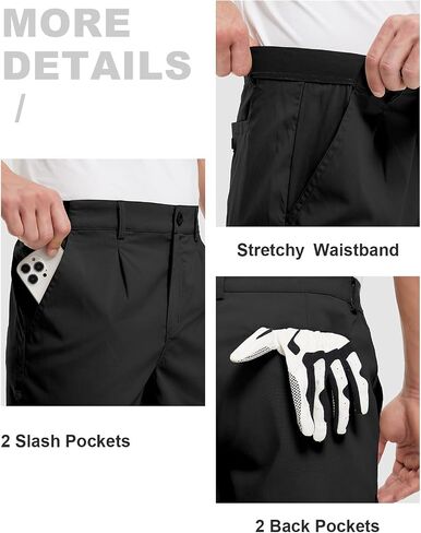 TBMPOY Mens Work Dress Shorts Golf Stretch Waistband Summer Pleated Casual Business Dressy Short for Men with Pockets in Saudi Arabia