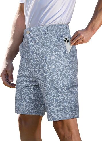 ELETOP Men's Golf Shorts 7" Quick Dry Hiking Athletic Flat Front Shorts Lightweight Casual Dress Shorts for Men in Saudi Arabia