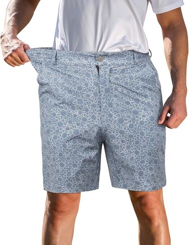 ELETOP Men's Golf Shorts 7" Quick Dry Hiking Athletic Flat Front Shorts Lightweight Casual Dress Shorts for Men in Saudi Arabia