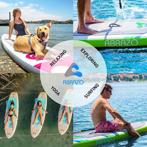 Inflatable Stand Up Paddle Board for Adults - Durable, Thick and Slip Resistant Paddle Board with SUP Accessories: Paddle, Patch Repair Kit, Hand Pump, SUP Leash, and SUP Backpack in Saudi Arabia